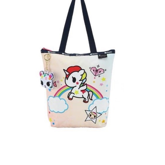 NWT tokidoki lesportsac rainbow unicorn daily tote - Picture 2 of 9